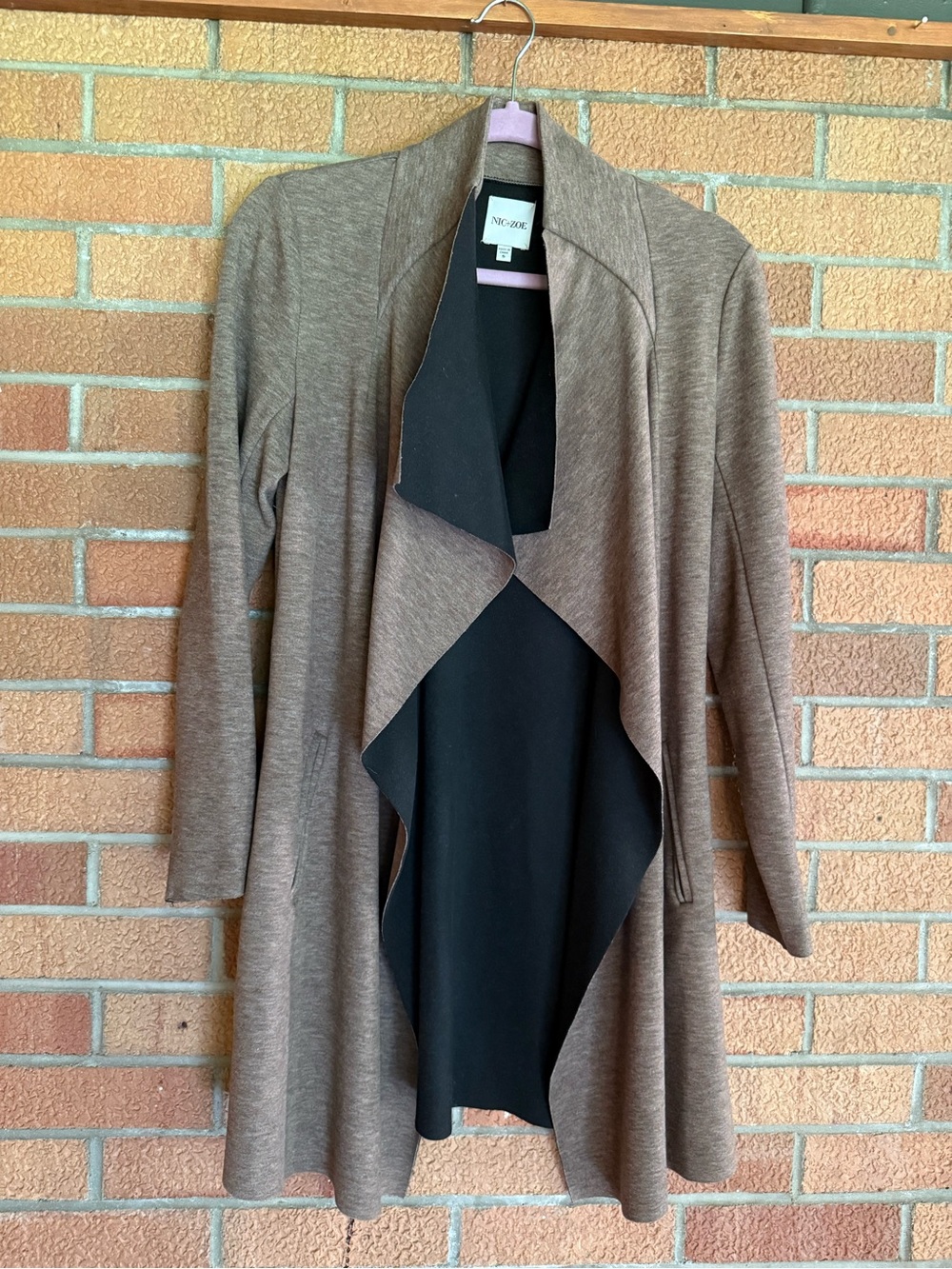 Nic & Zoe long open cardigan  brown S